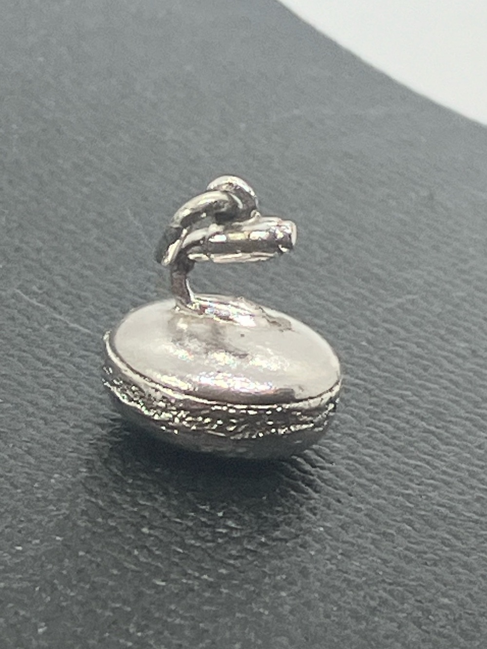 Vtg 925 Sterling Silver Curling Stone Curler Theme Charm